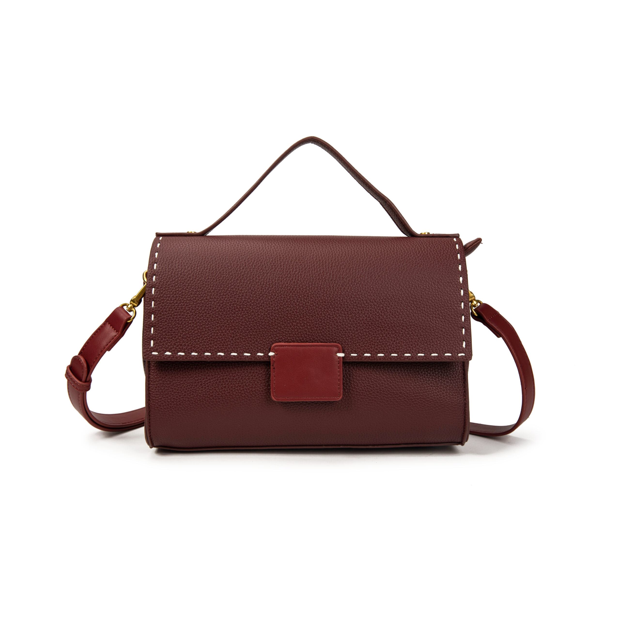BOLSO DE MANO Y BANDOLERO COSTURAS DECORATIVAS