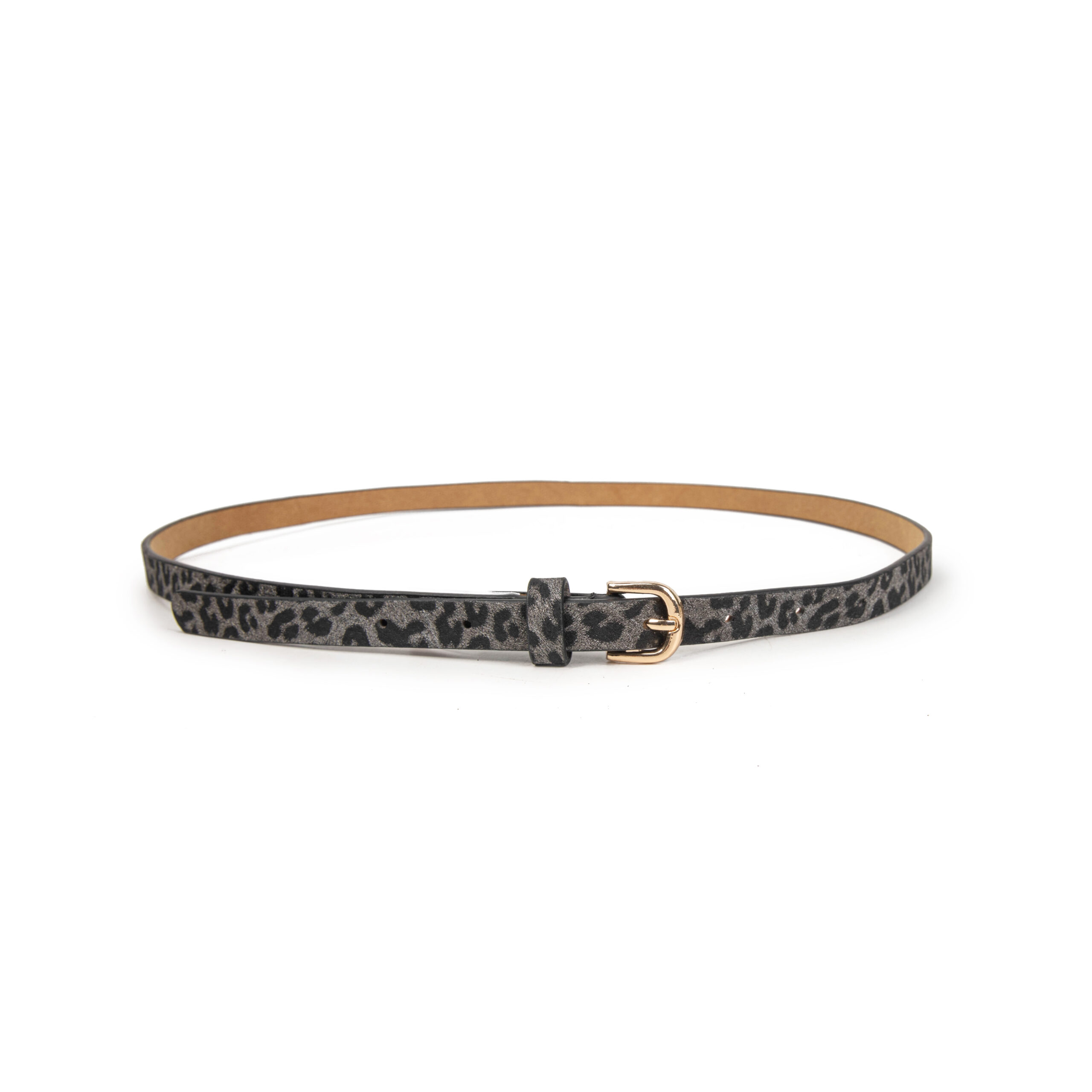 CINTURÓN ESTAMPADO LEOPARDO GRIS