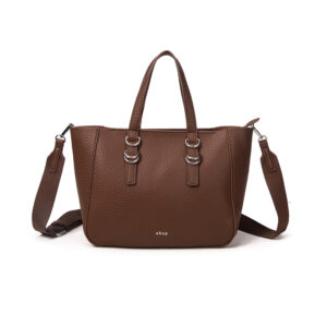 BOLSO DE MANO CON ACCESORIOS DE METAL DECORATIVO